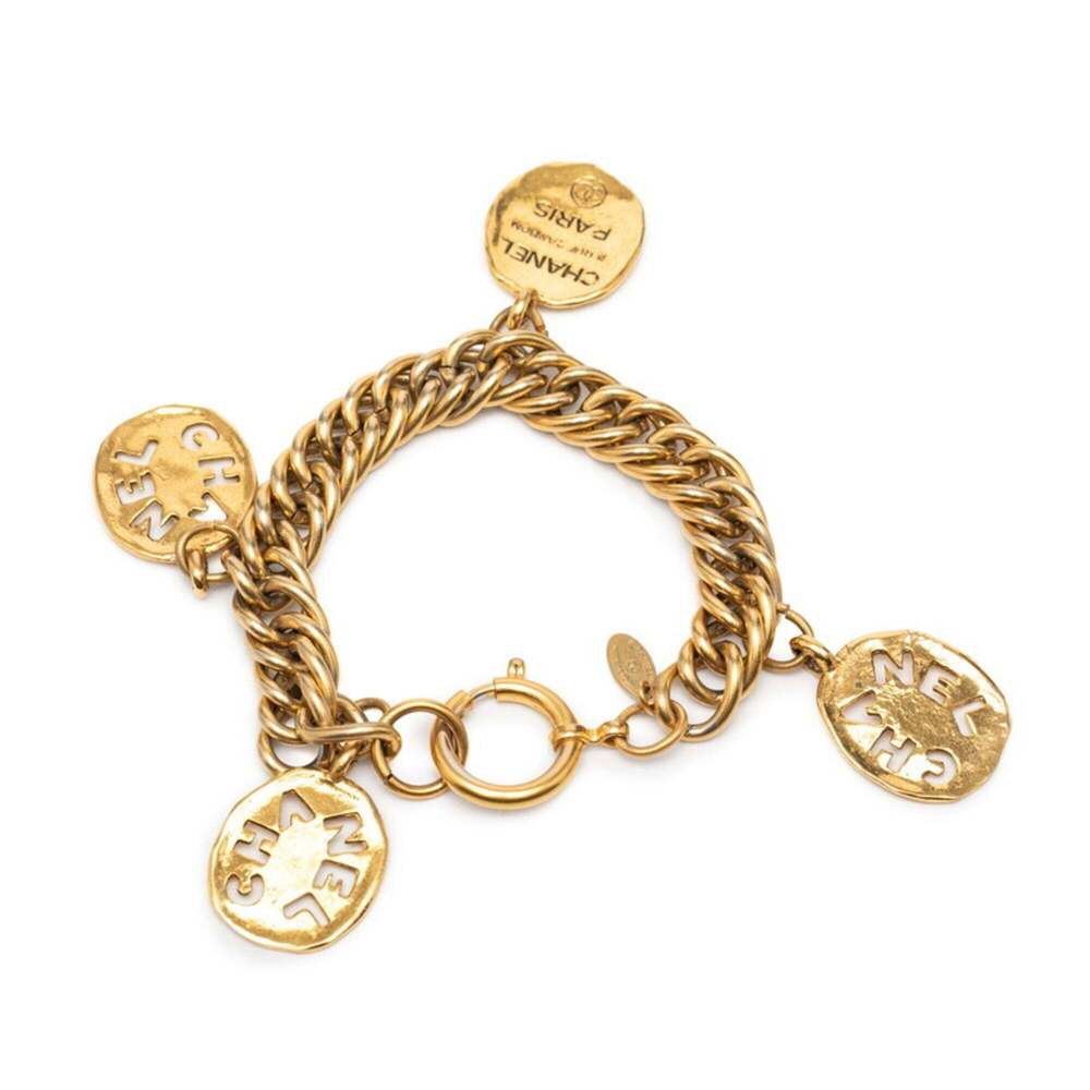 CHANEL Gold Logo Charm Bracelet - Picture 3 of 5
